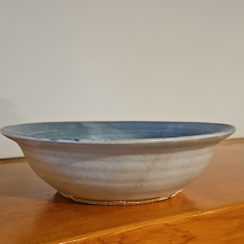 Handmade Ceramic Art Bowl in Ocean Blue